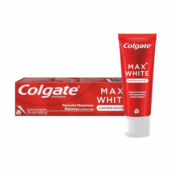 COLGATE MACUN 75 ML *MAX WHITE KALICI BEYAZLIK