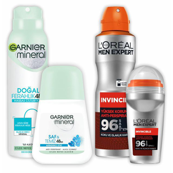GARNIER-LOREAL DEO 150 ML / ROLL-ON 50 ML ÇŞT.