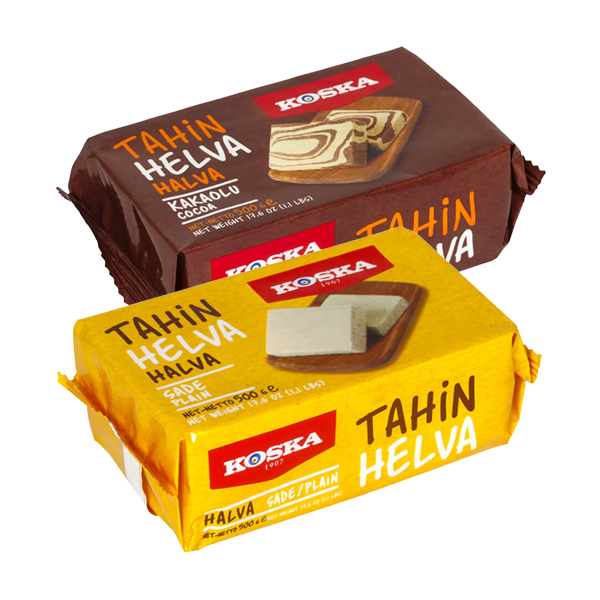 KOSKA TAHİN HELVA SADE-KAKAOLU 500 GR