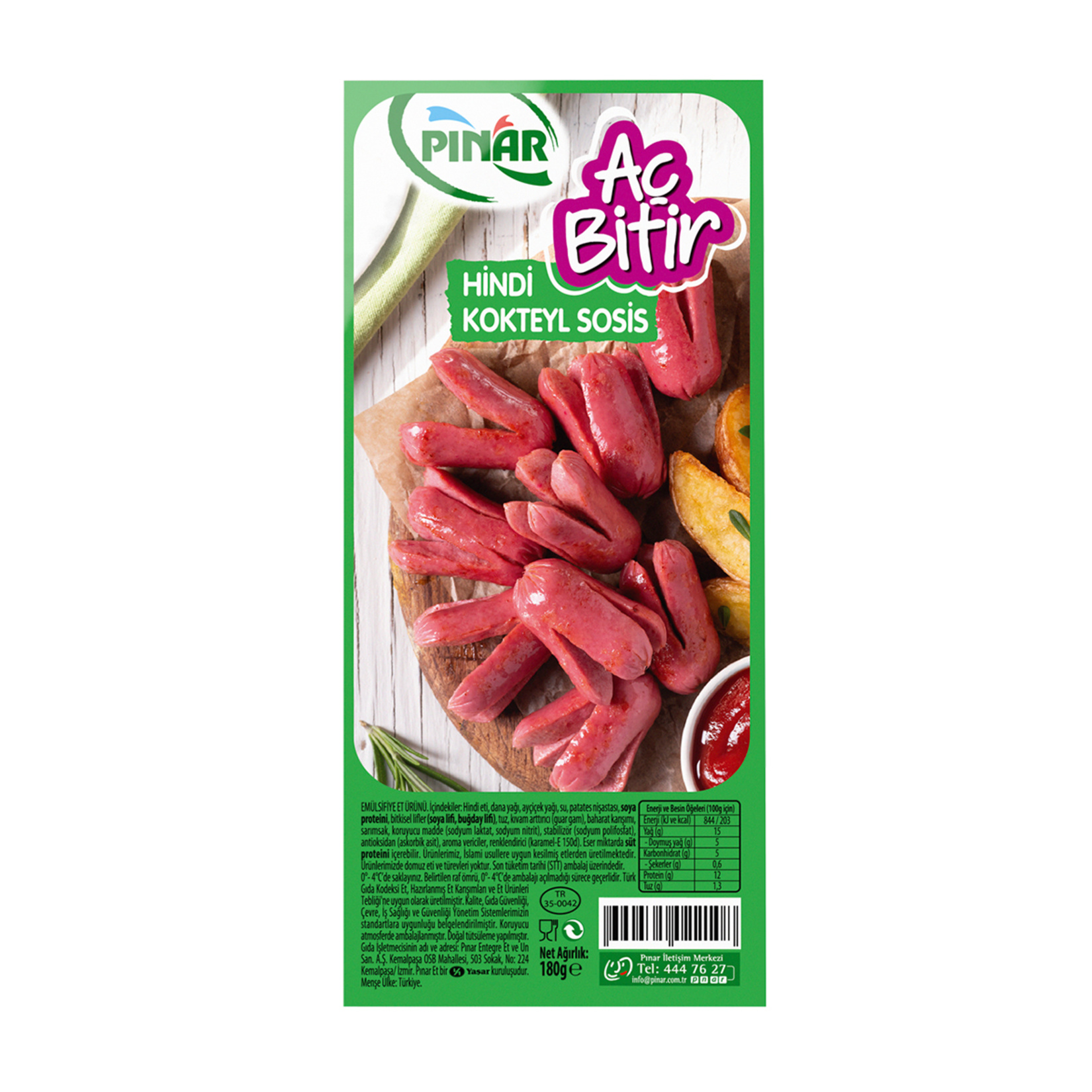 PINAR HİNDİ SOSİS 180 GR
