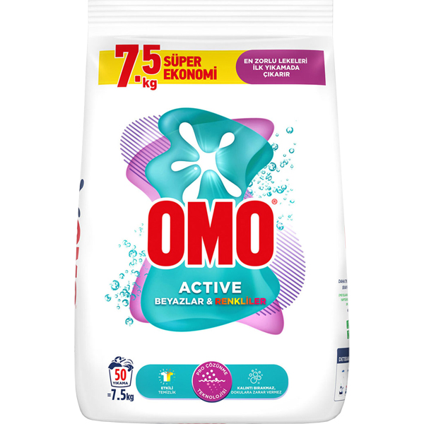 OMO 7,5 KG *ACTIVE&RENKLİ-BEYAZ