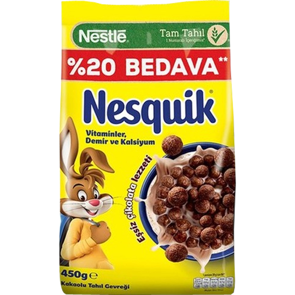 NESQUİK MISIR GEVREĞİ %20 BEDAVA 450 GR