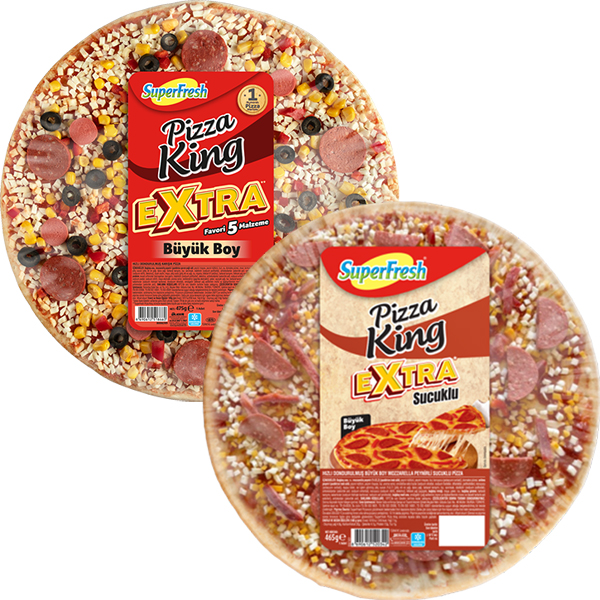 SUPERFRESH PİZZA KİNG EXTRA XL KARIŞIK 475 GR/SUCUKLU 465 GR