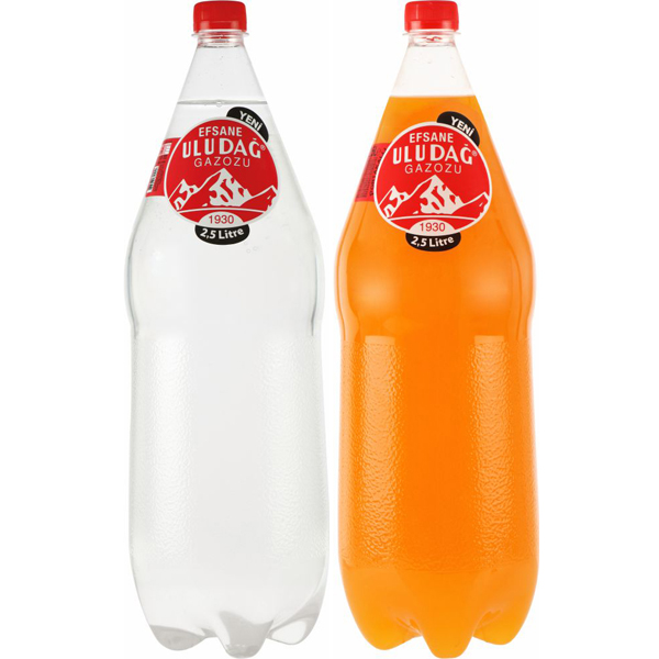 ULUDAĞ EFSANE GAZOZ 2,5 LT *SADE *PORTAKAL 