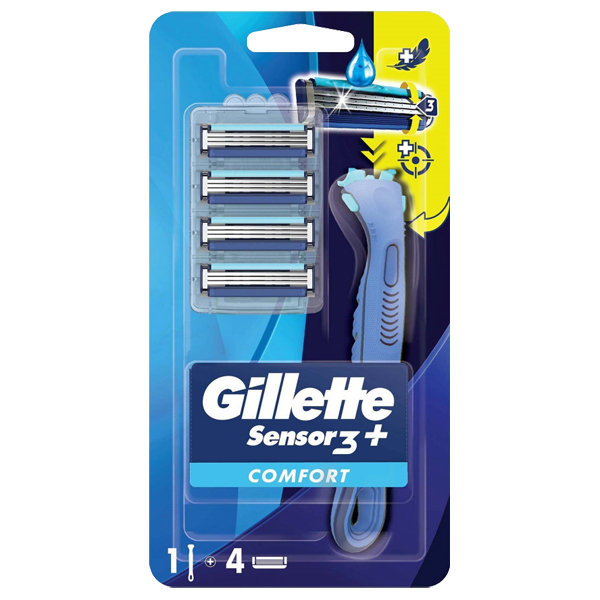 GILETTE SENSOR3 COMF.MAKİNA+4 BIÇAK