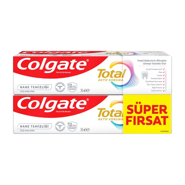 COLGATE TOTAL 50 ML + 50 ML *NANE TEMZ.