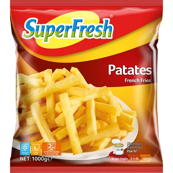 SUPERFRESH PATATES 1 KG ÇŞT.