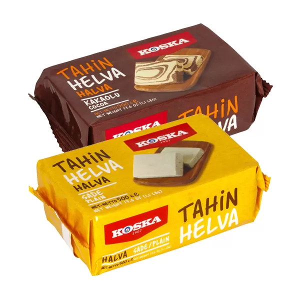 KOSKA TAHİN HELVA 500 GR *SADE *KAKAOLU