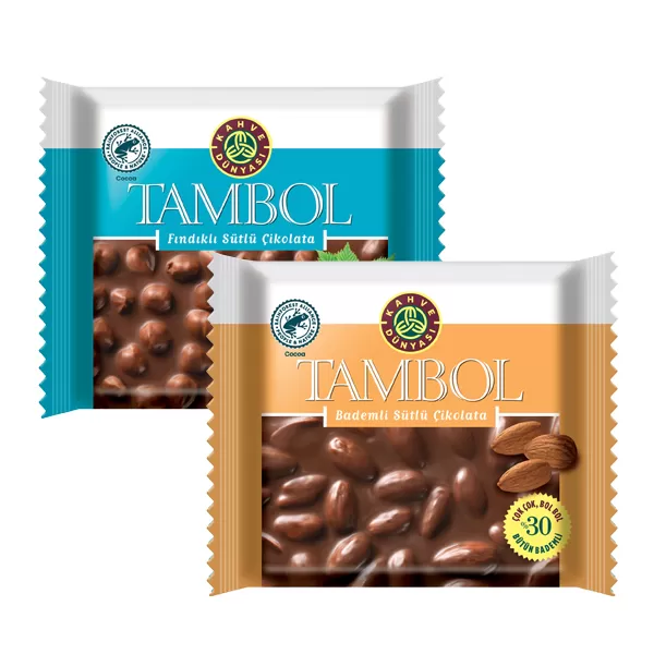KAHVE DÜNYASI TAMBOL 77 GR *FINDIK *BADEM