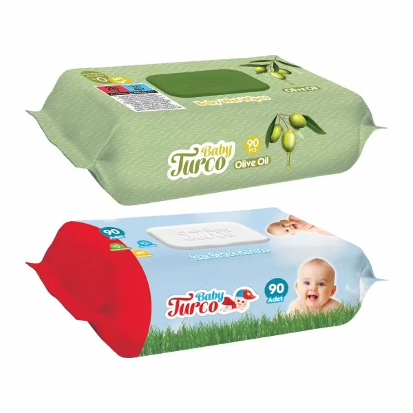 BABY TURCO  ISLAK MENDİL 90'LI *KLASİK -Z.YAĞ *SABUN KOK.